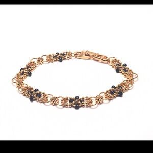 Gold & Black Stone Bracelet
